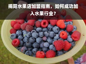 揭阳水果店加盟指南，如何成功加入水果行业？