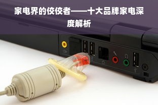 家电界的佼佼者——十大品牌家电深度解析
