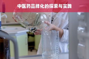 中医药品牌化的探索与实践