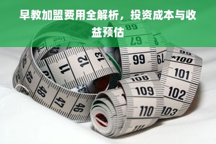 早教加盟费用全解析，投资成本与收益预估