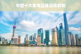 中国十大家电品牌深度解析