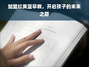 加盟红黄蓝早教，开启孩子的未来之路