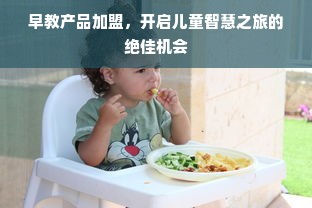 早教产品加盟，开启儿童智慧之旅的绝佳机会