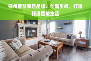 鄂州智慧家居品牌，创新引领，打造舒适智能生活