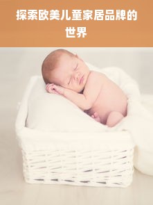 探索欧美儿童家居品牌的世界