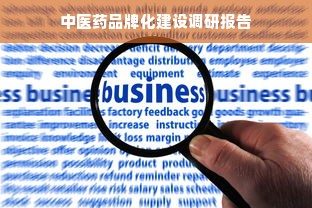 中医药品牌化建设调研报告