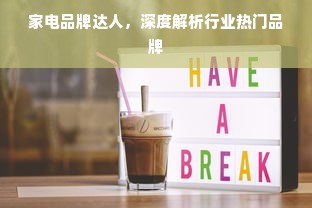 家电品牌达人，深度解析行业热门品牌