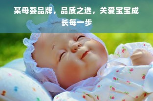 某母婴品牌，品质之选，关爱宝宝成长每一步