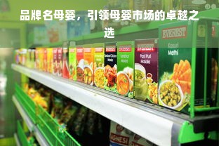 品牌名母婴，引领母婴市场的卓越之选
