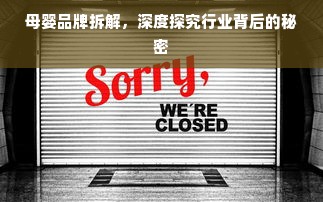 母婴品牌拆解，深度探究行业背后的秘密