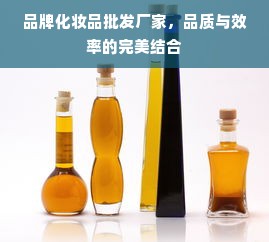 品牌化妆品批发厂家，品质与效率的完美结合