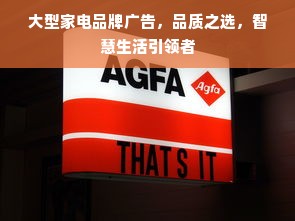 大型家电品牌广告，品质之选，智慧生活引领者