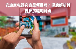 安迪家电器究竟是何品牌？深度解析其品牌历程和特点