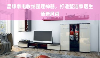 品牌家电收纳整理神器，打造整洁家居生活新风尚