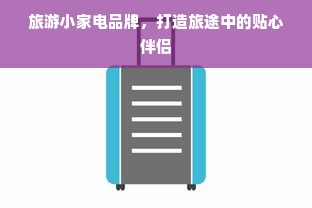 旅游小家电品牌，打造旅途中的贴心伴侣