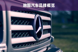 韩国汽车品牌概览