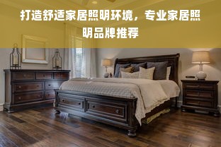 打造舒适家居照明环境，专业家居照明品牌推荐