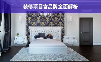 装修项目含品牌全面解析
