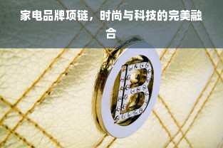 家电品牌项链，时尚与科技的完美融合