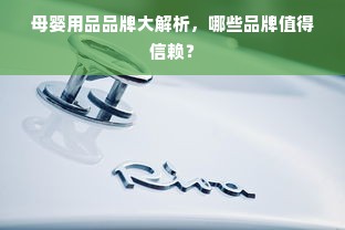 母婴用品品牌大解析，哪些品牌值得信赖？