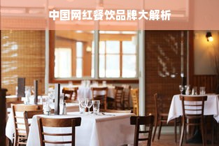 中国网红餐饮品牌大解析