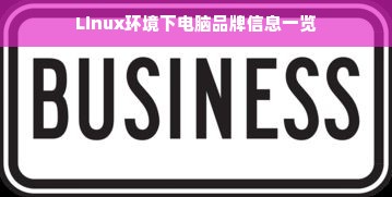 Linux环境下电脑品牌信息一览