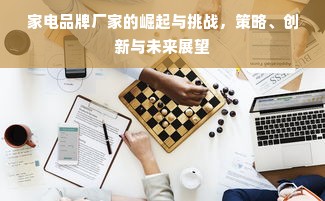 家电品牌厂家的崛起与挑战，策略、创新与未来展望