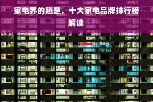 家电界的翘楚，十大家电品牌排行榜解读