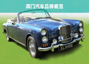 澳门汽车品牌概览