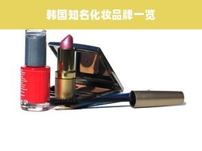 韩国知名化妆品牌一览