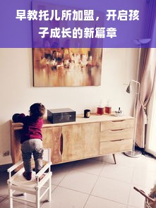 早教托儿所加盟，开启孩子成长的新篇章
