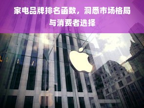家电品牌排名函数，洞悉市场格局与消费者选择