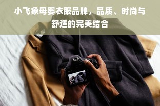 小飞象母婴衣服品牌，品质、时尚与舒适的完美结合