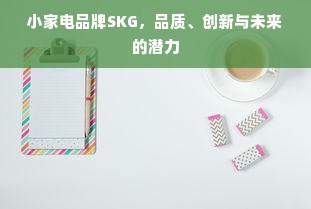小家电品牌SKG，品质、创新与未来的潜力