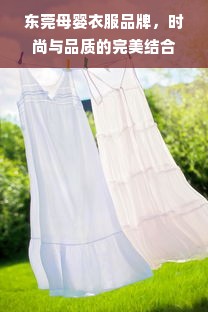 东莞母婴衣服品牌，时尚与品质的完美结合