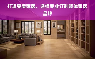 打造完美家居，选择专业订制整体家居品牌