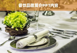 餐饮品牌简介PPT内容