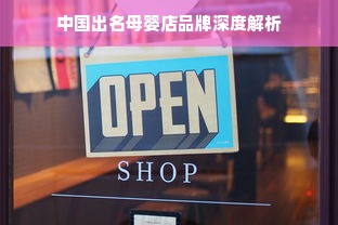 中国出名母婴店品牌深度解析