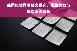 韩国化妆品牌韩文探究，品牌魅力与成功案例解析