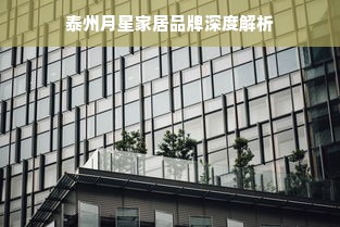 泰州月星家居品牌深度解析