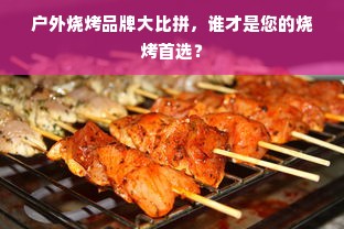 户外烧烤品牌大比拼，谁才是您的烧烤首选？