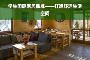 学生国际家居品牌——打造舒适生活空间