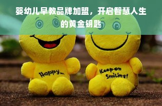 婴幼儿早教品牌加盟，开启智慧人生的黄金钥匙
