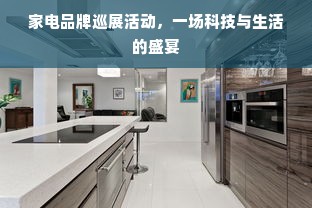 家电品牌巡展活动，一场科技与生活的盛宴