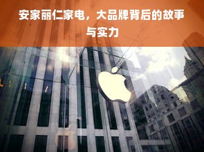 安家丽仁家电，大品牌背后的故事与实力