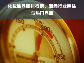 化妆品品牌排行榜，洞悉行业巨头与热门品牌