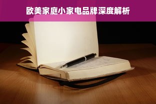欧美家庭小家电品牌深度解析