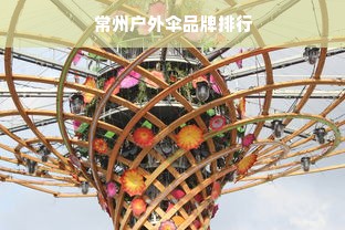 常州户外伞品牌排行
