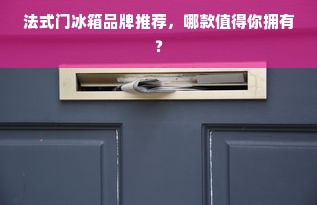 法式门冰箱品牌推荐，哪款值得你拥有？
