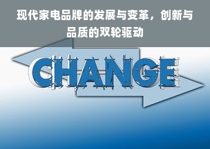 现代家电品牌的发展与变革，创新与品质的双轮驱动